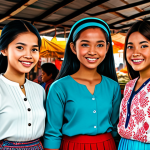 Sophie Ruby and Friends**

"A group of four diverse, teenage girls, fully clothed in modest, colorful casual clothing, standing together in a vibrant Southeast Asian marketplace. Sophie Ruby, with a bright smile, is at the center. Background shows bustling market activity with food stalls and fabrics. Safe for work, appropriate content, family-friendly, professional illustration, perfect anatomy, correct proportions, well-formed hands, proper finger count, natural body proportions, high quality."

**