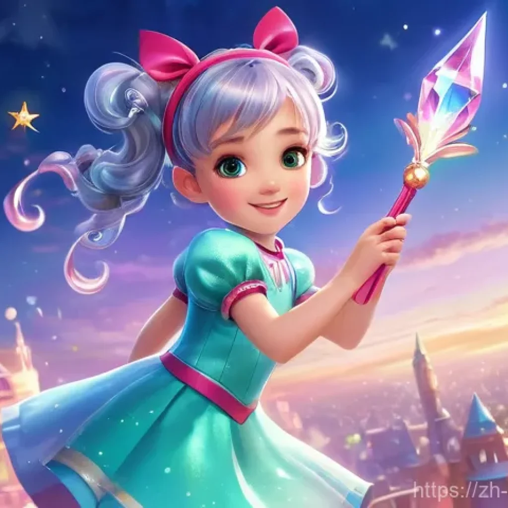 소피루비 캐릭터 상징물 - **Magical Girl Sofie Ruby in Action**: A vibrant, full-body illustration of Sofie Ruby, a cheerful y...