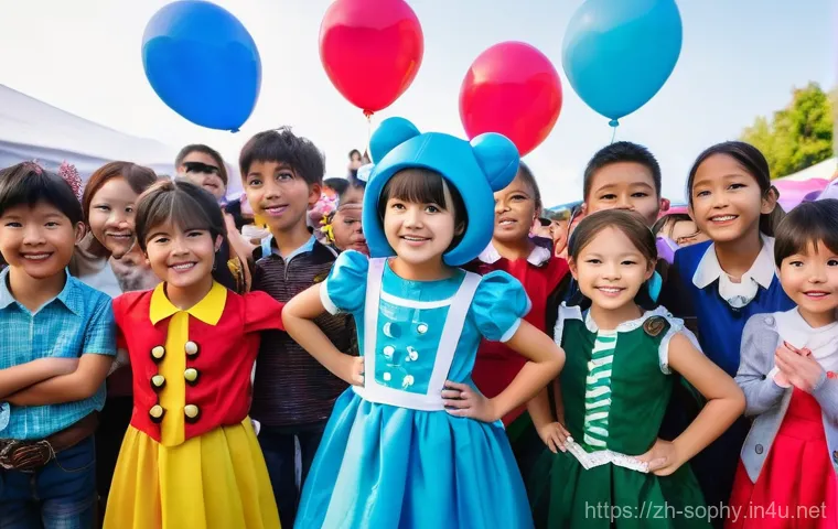 소피루비 팬층의 활동 - **Prompt 1: Vibrant Fan Convention/Cosplay Celebration**
    "A lively scene at a 'Sophie Ruby' fan ...