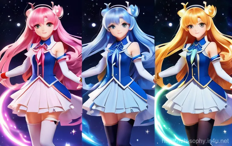 소피루비와 유사한 애니메이션 - **Classic Magical Girl Transformation Sequence:**
    A vibrant, dynamic illustration of a beautiful...