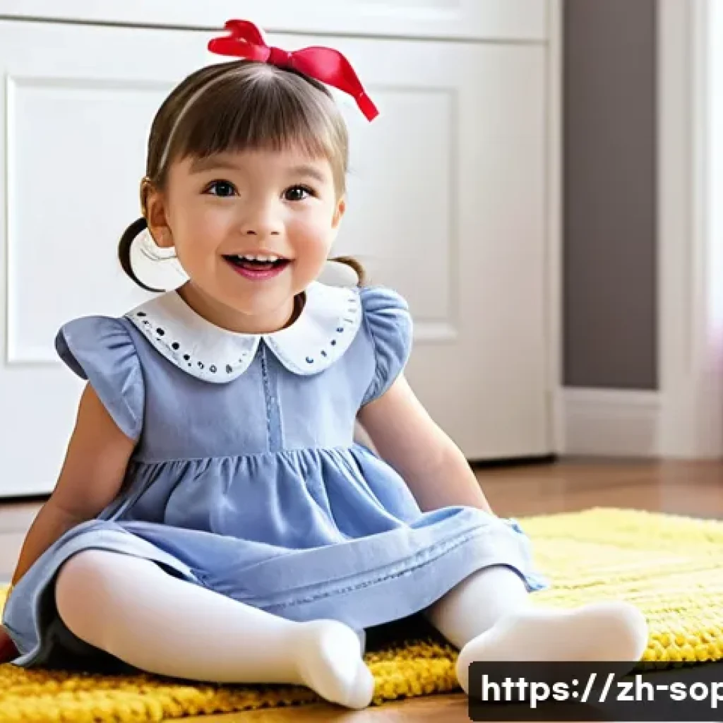 소피루비 굿즈 구매 가이드 - **Prompt:** "A cheerful little girl, approximately 6 years old, with bright, curious eyes and a play...