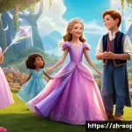 소피루비 장난감 광고 분석 - **Prompt:** A joyful and enchanting scene featuring Sophie Ruby, depicted as a kind and courageous m...