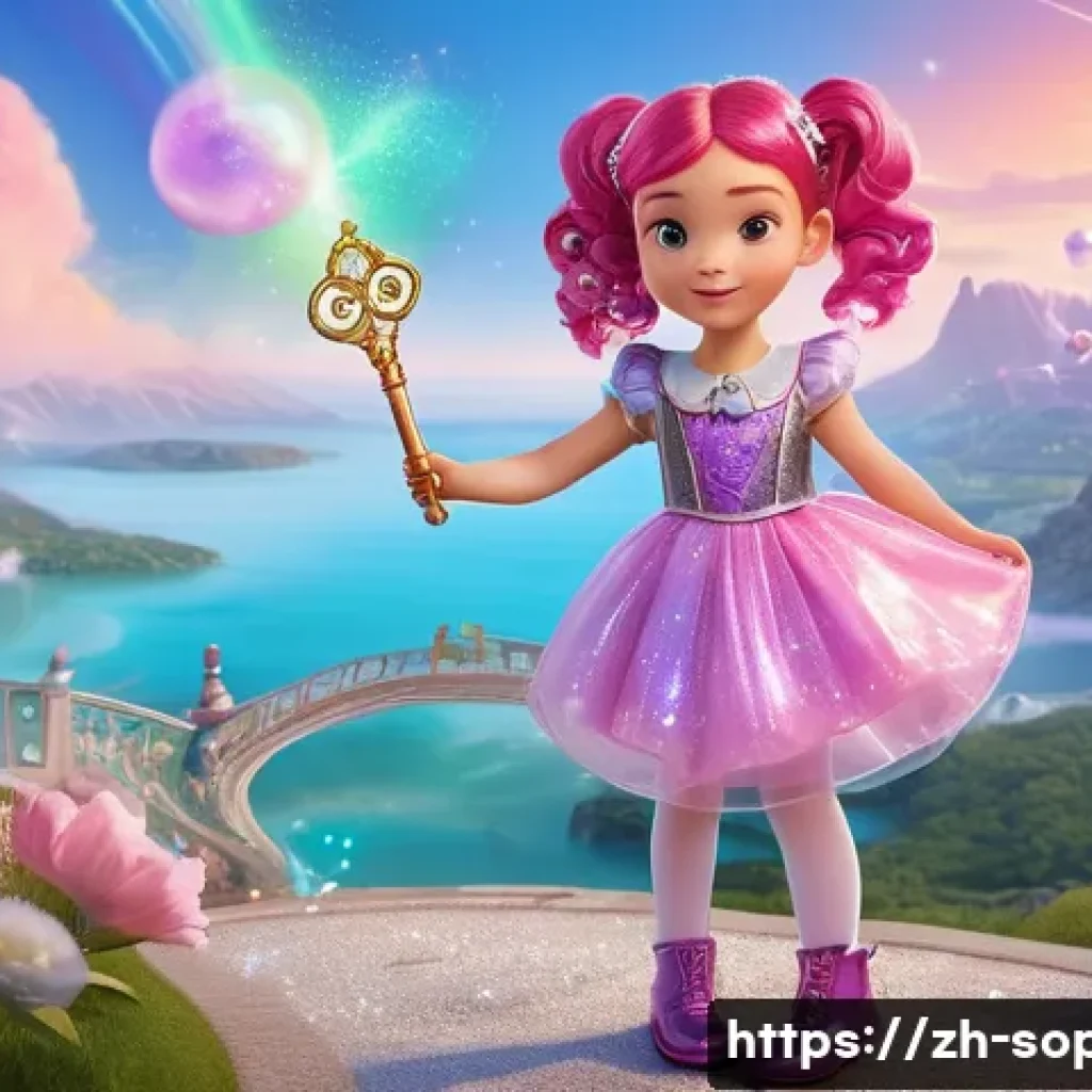 소피루비와 관련된 다큐멘터리 - **Prompt:** A vibrant, full-body shot of Sophie Ruby, a young girl with iconic bright pink hair styl...